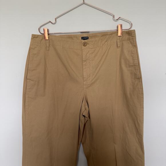J. Crew Womens Pants 32 Khaki Sailor Chino Heritage Wide Leg BP499 Preppy Prep - Picture 4 of 9